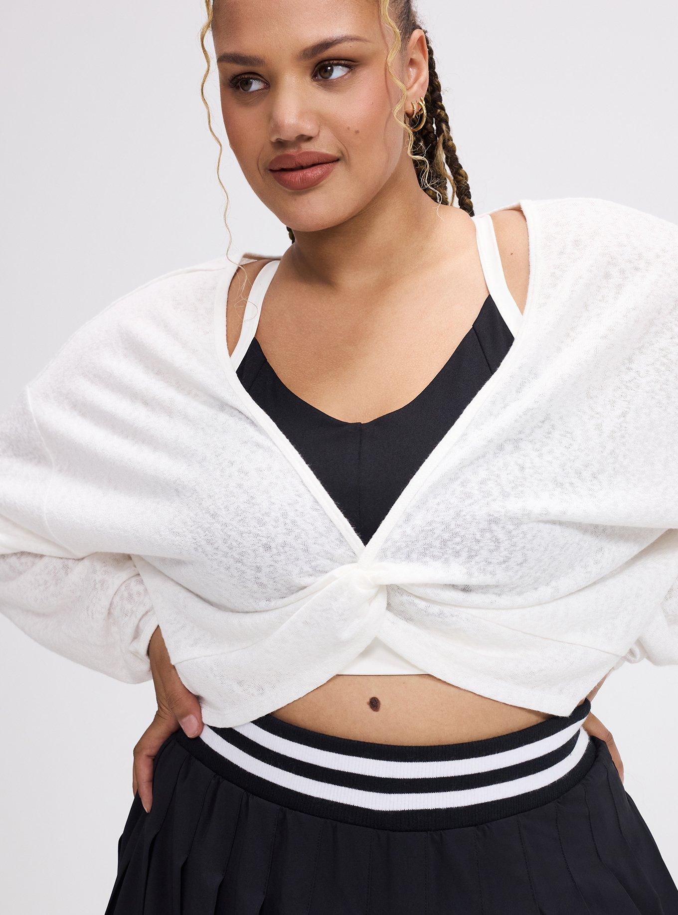 Hacci Reversible Crop Overshirt, BLANC DE BLANC, alternate