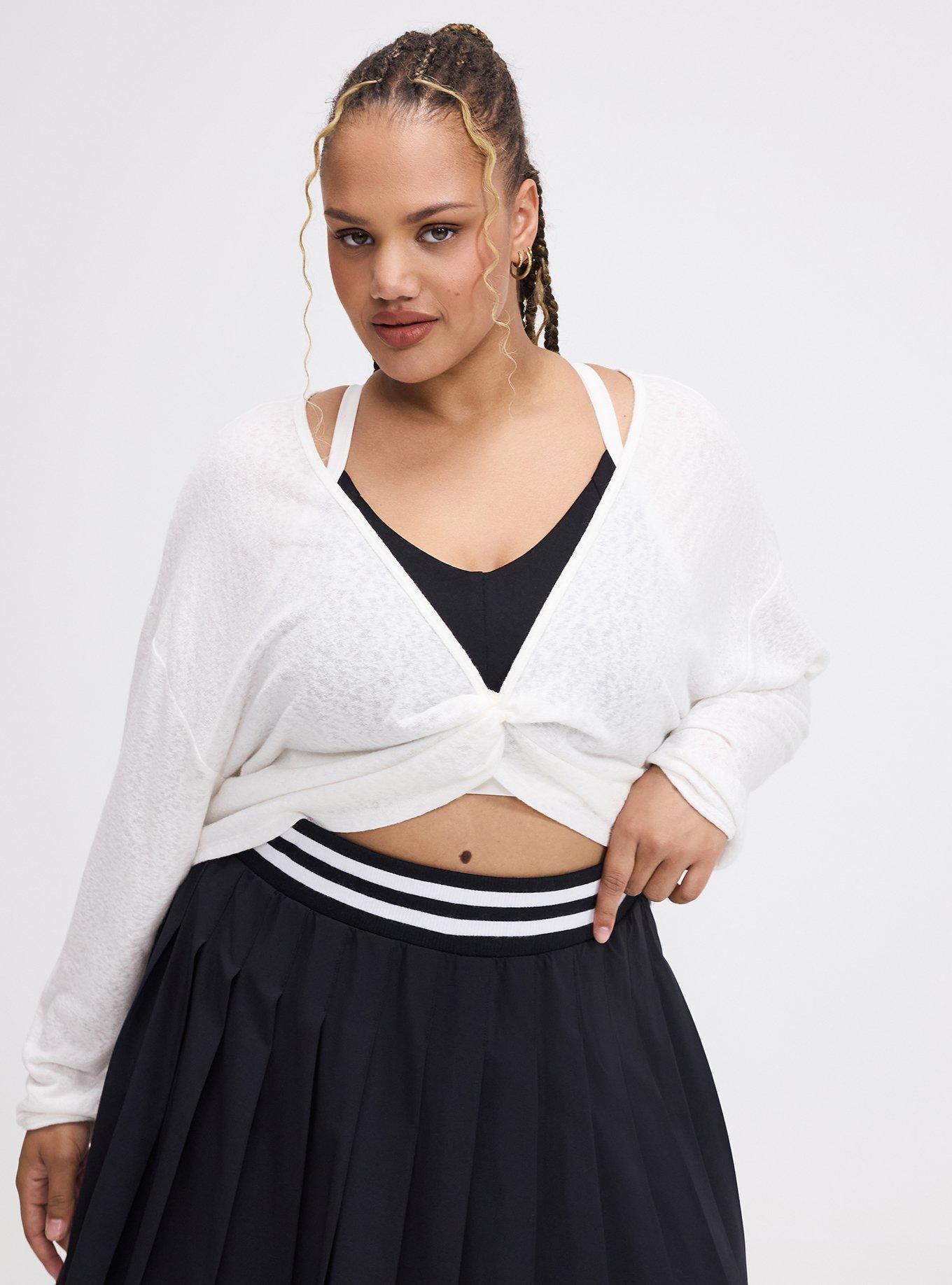 Hacci Reversible Crop Overshirt, BLANC DE BLANC, hi-res