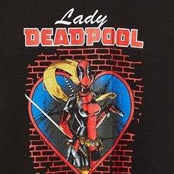 Deadpool Heart Classic Fit Crew Tee, DEEP BLACK, swatch