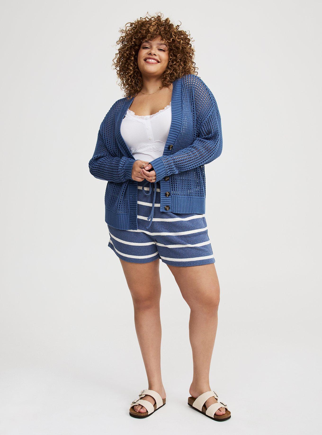 Open Stitch Cardigan Sweater