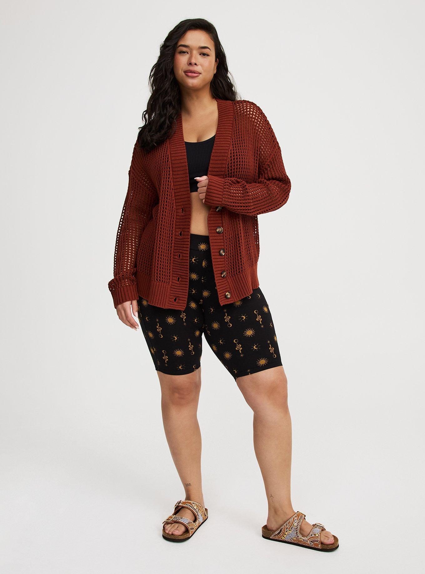 Open Stitch Cardigan Sweater