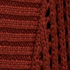 Open Stitch Cardigan Sweater, ROASTED RUSSET, swatch