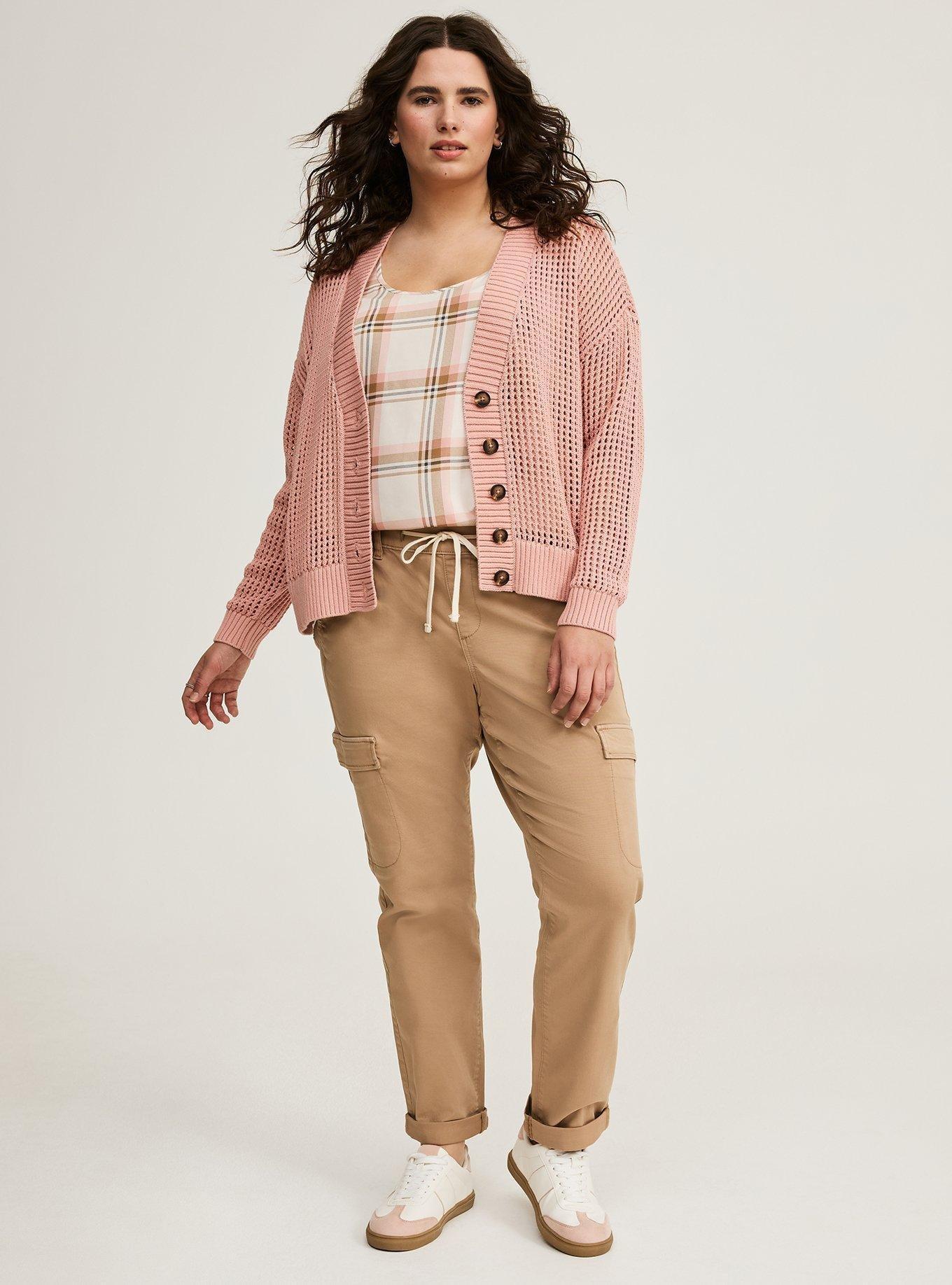 Open Stitch Cardigan Sweater