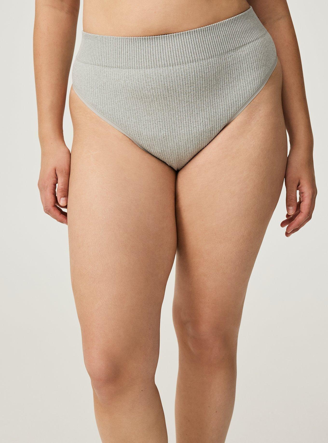 Seamless Rib High-Rise Thong Panty