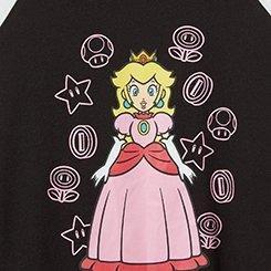 Princess Peach Classic Fit Raglan Tee, DEEP BLACK, swatch