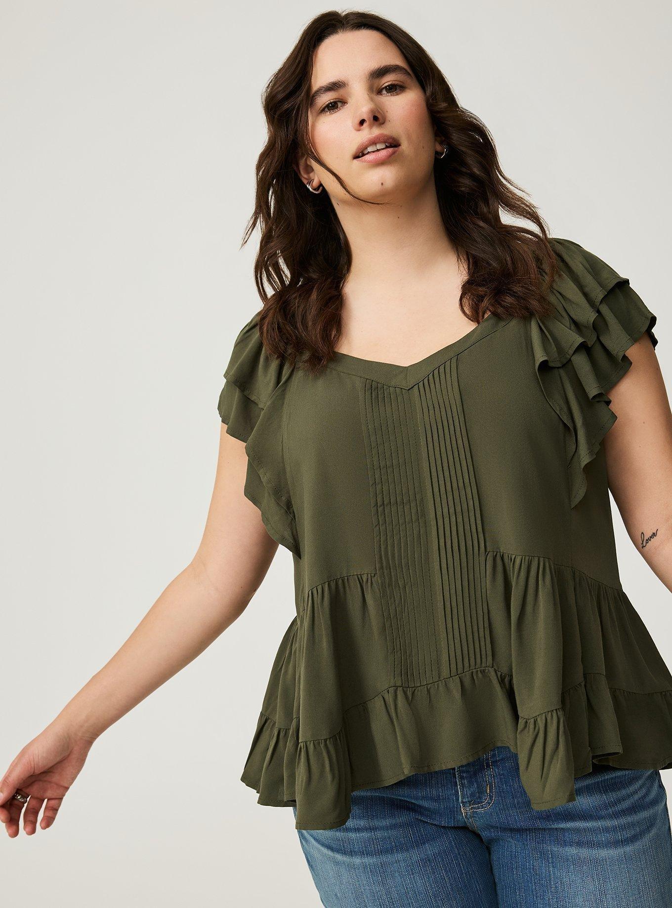 Challis Pintuck Top