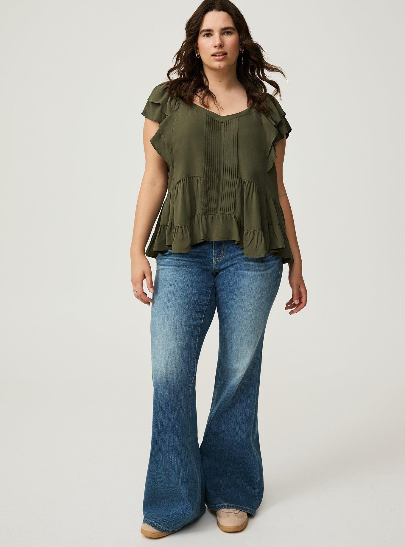 Challis Pintuck Top