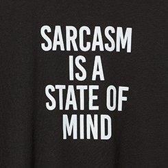 Sarcasm Mind Crew Tee, DEEP BLACK, swatch