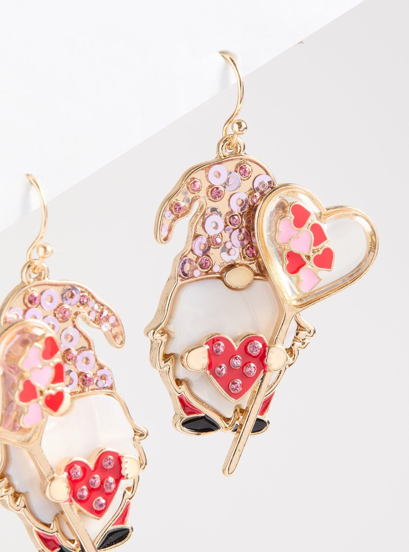 Gnome Valentine Statement Earring