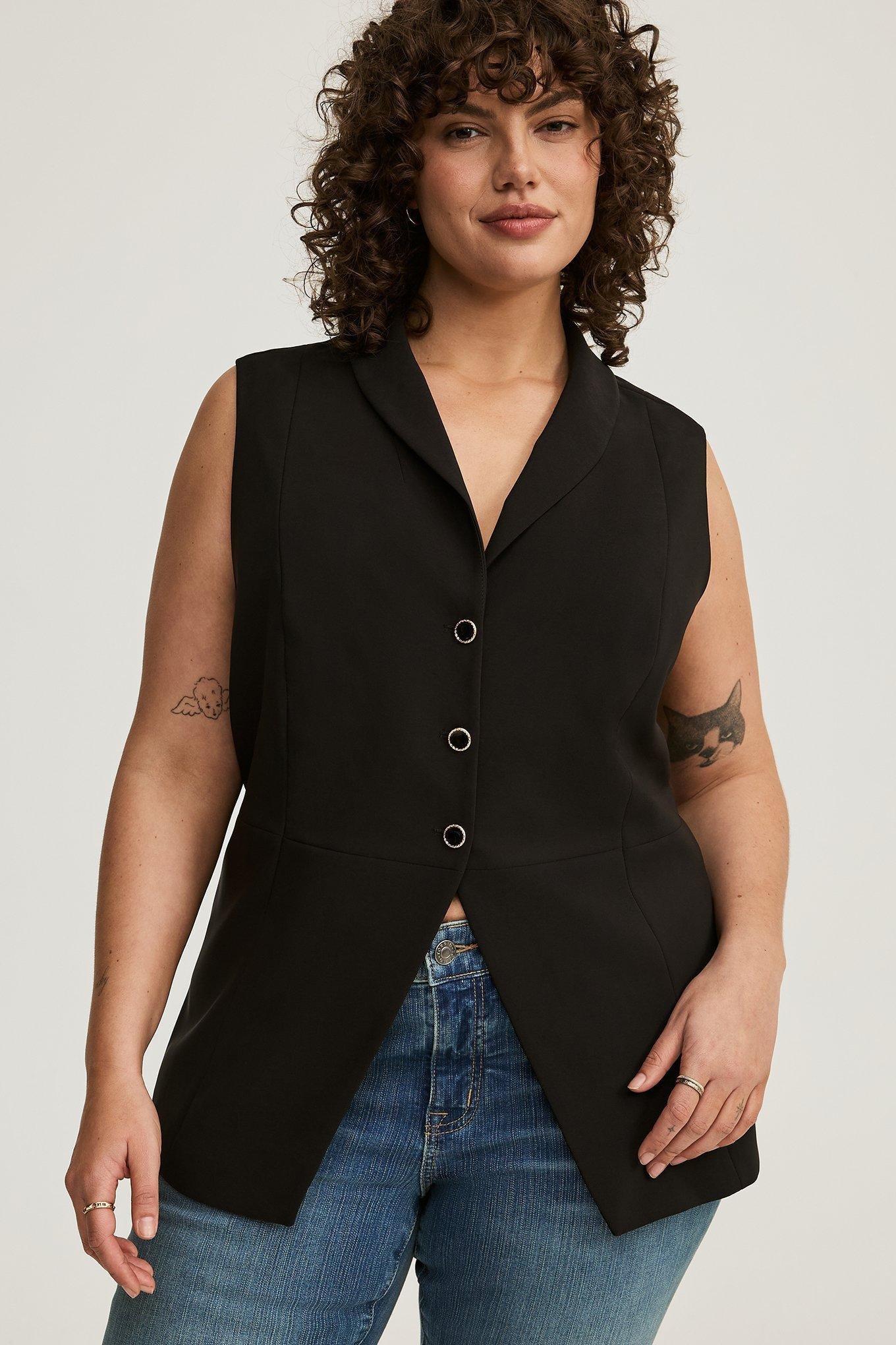 Plus Size - Peplum Tailored Vest - Torrid