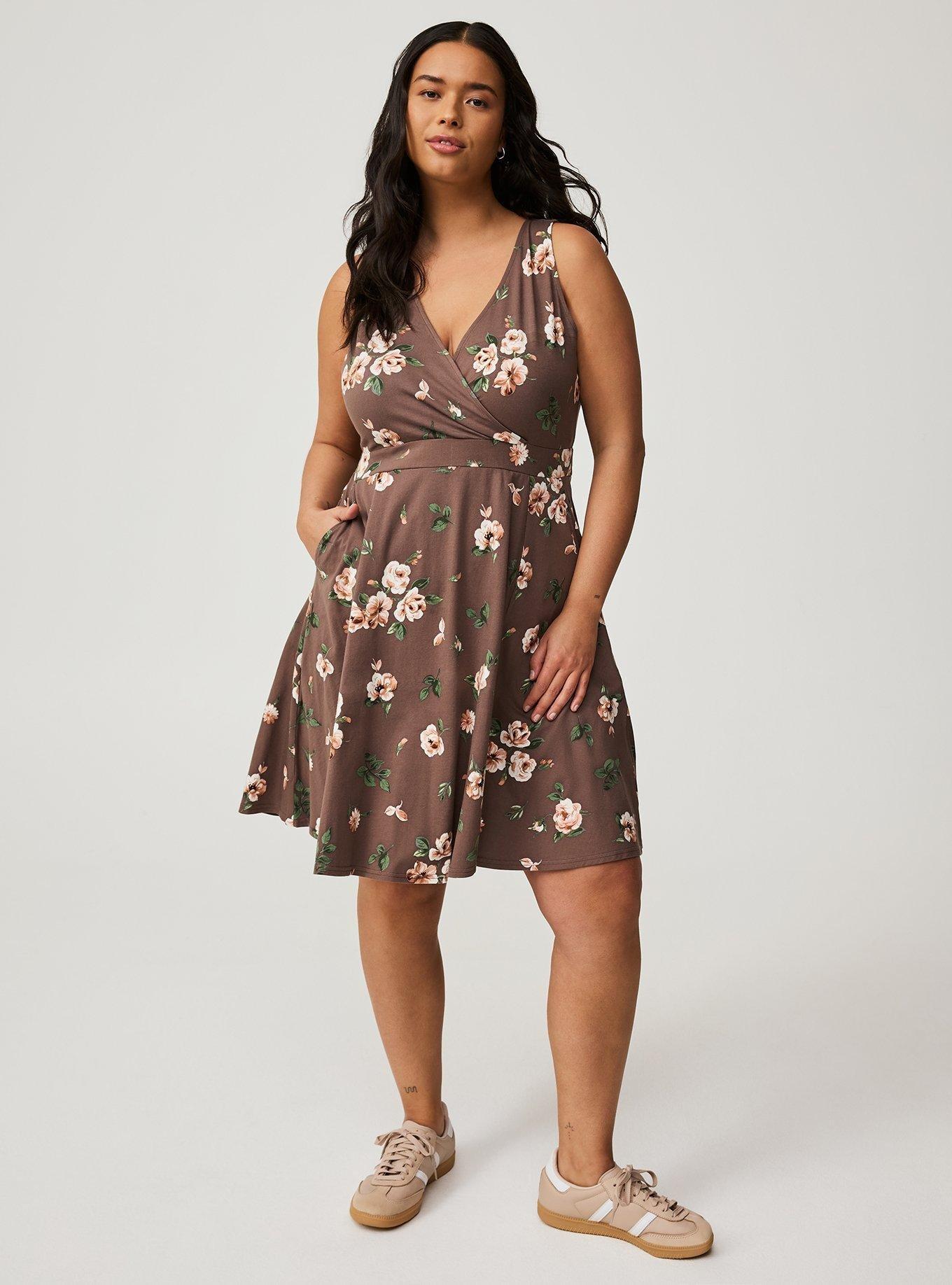 Surplice Skater Tank Dress