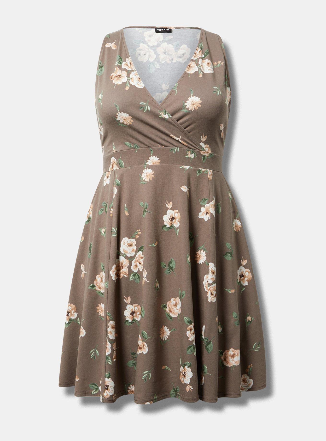 Surplice Skater Tank Dress