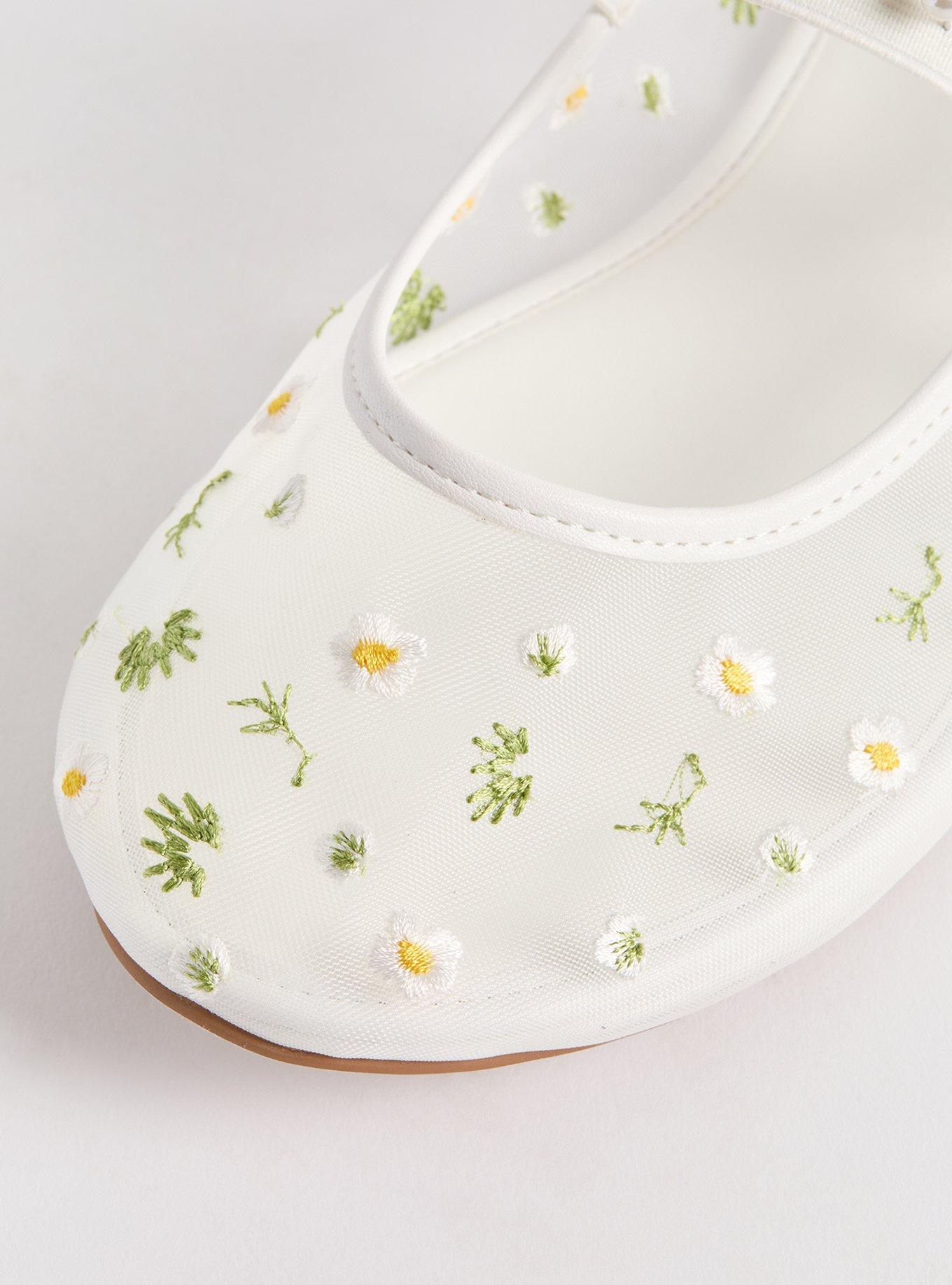 Floral Mesh Mary Jane Flat (WW)