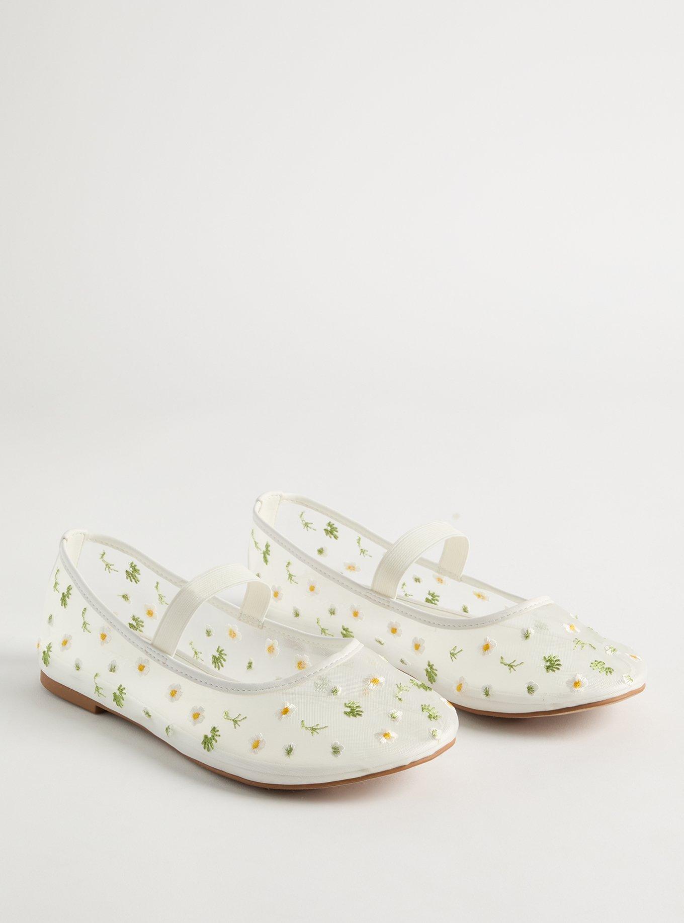Floral Mesh Mary Jane Flat (WW)