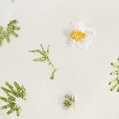 Floral Mesh Mary Jane Flat (WW), WHITE, swatch