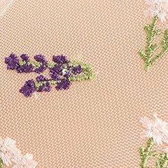 Floral Mesh Mary Jane Flat (WW), NUDE, swatch