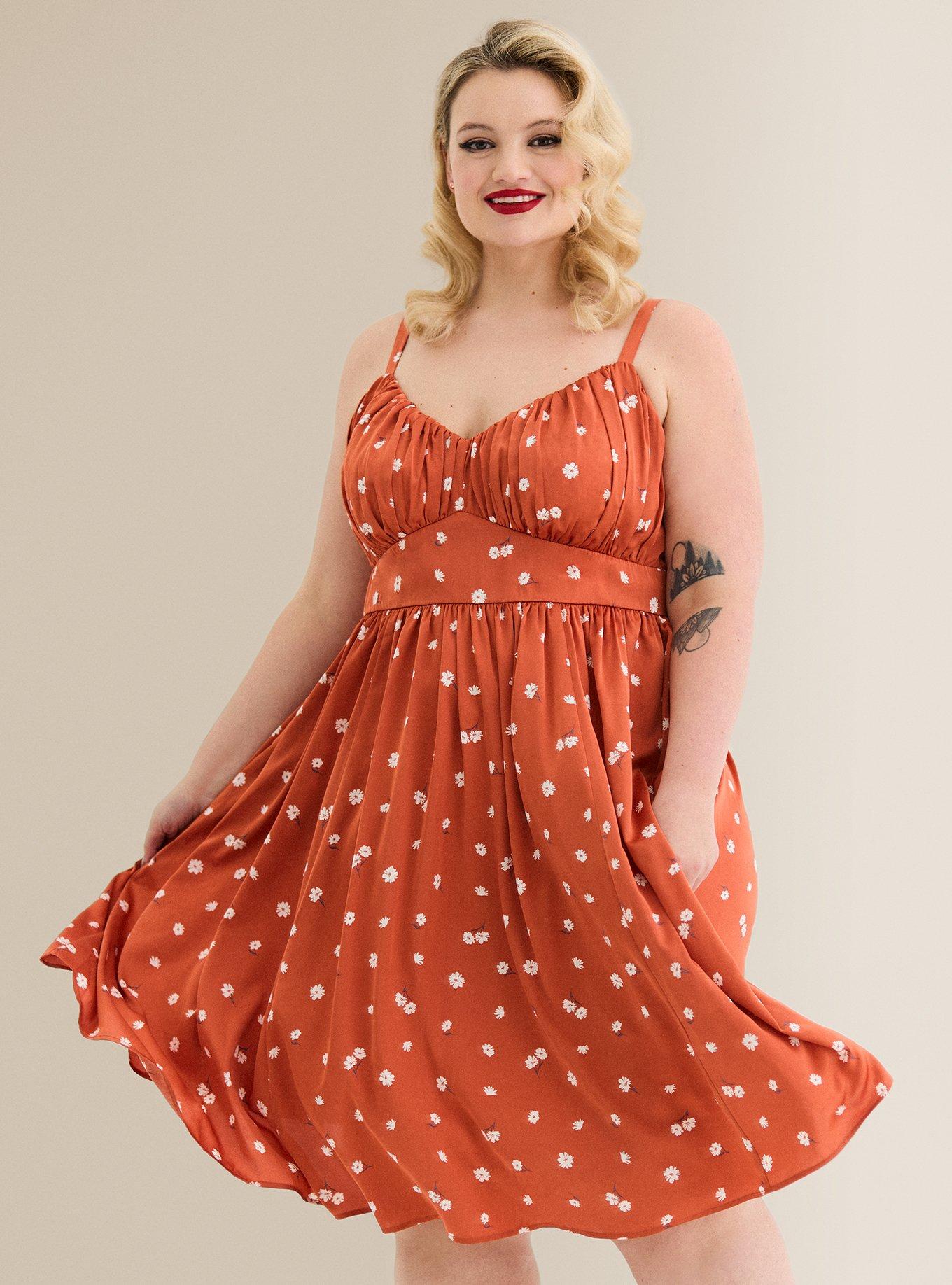open lace back dress Grace Dress- Tangerine Mod L main image 0