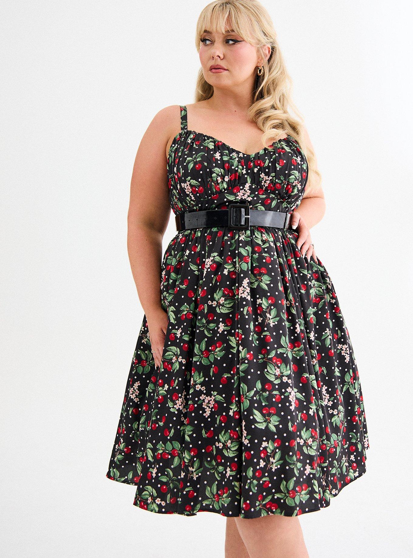 Retro Chic Pleated Swing Dress