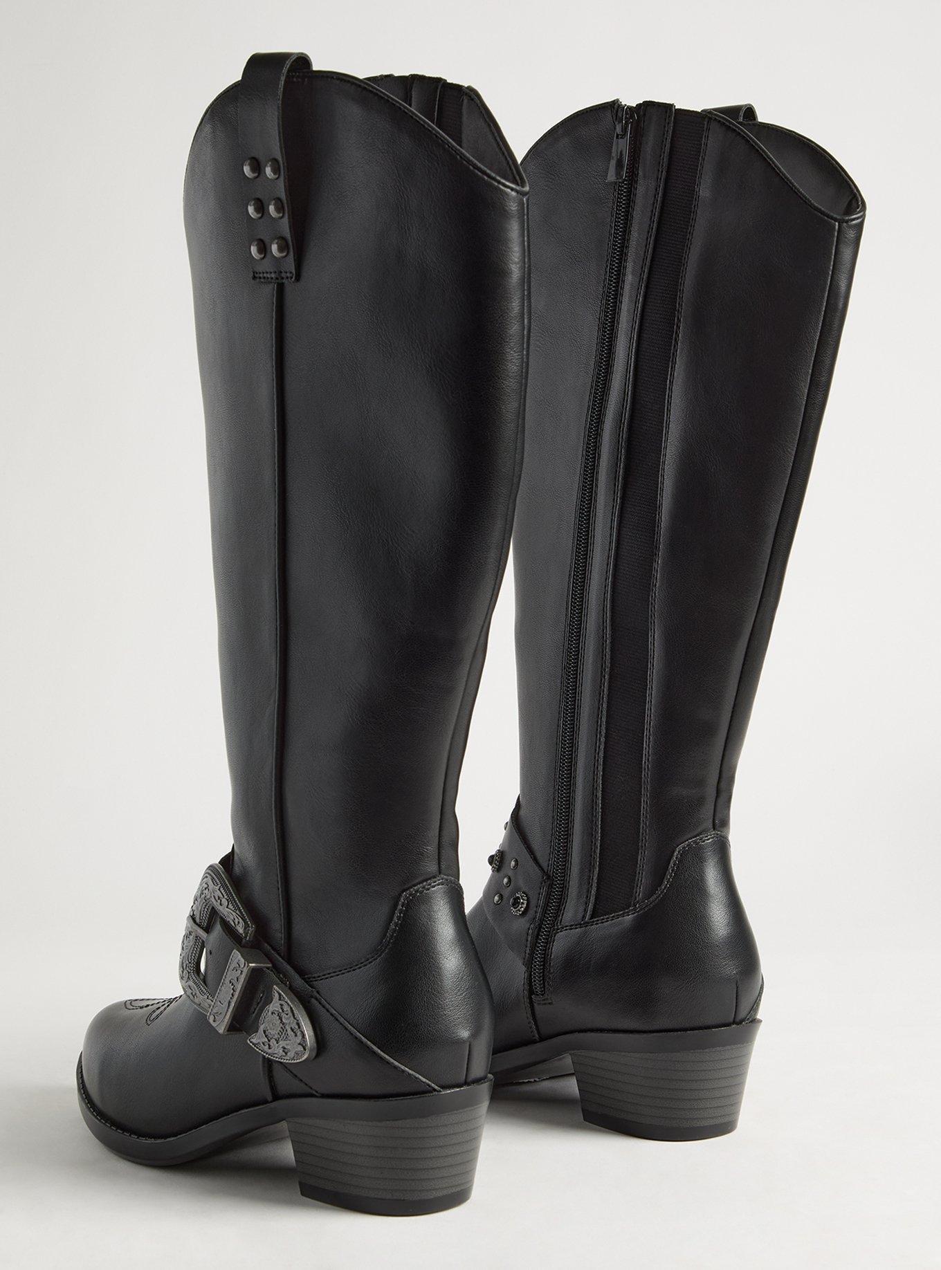 Side Buckle Western Knee Boot (WW)