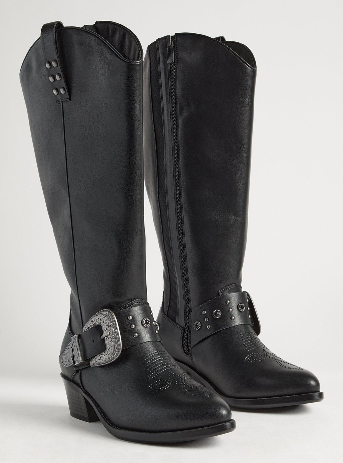 Side Buckle Western Knee Boot (WW)