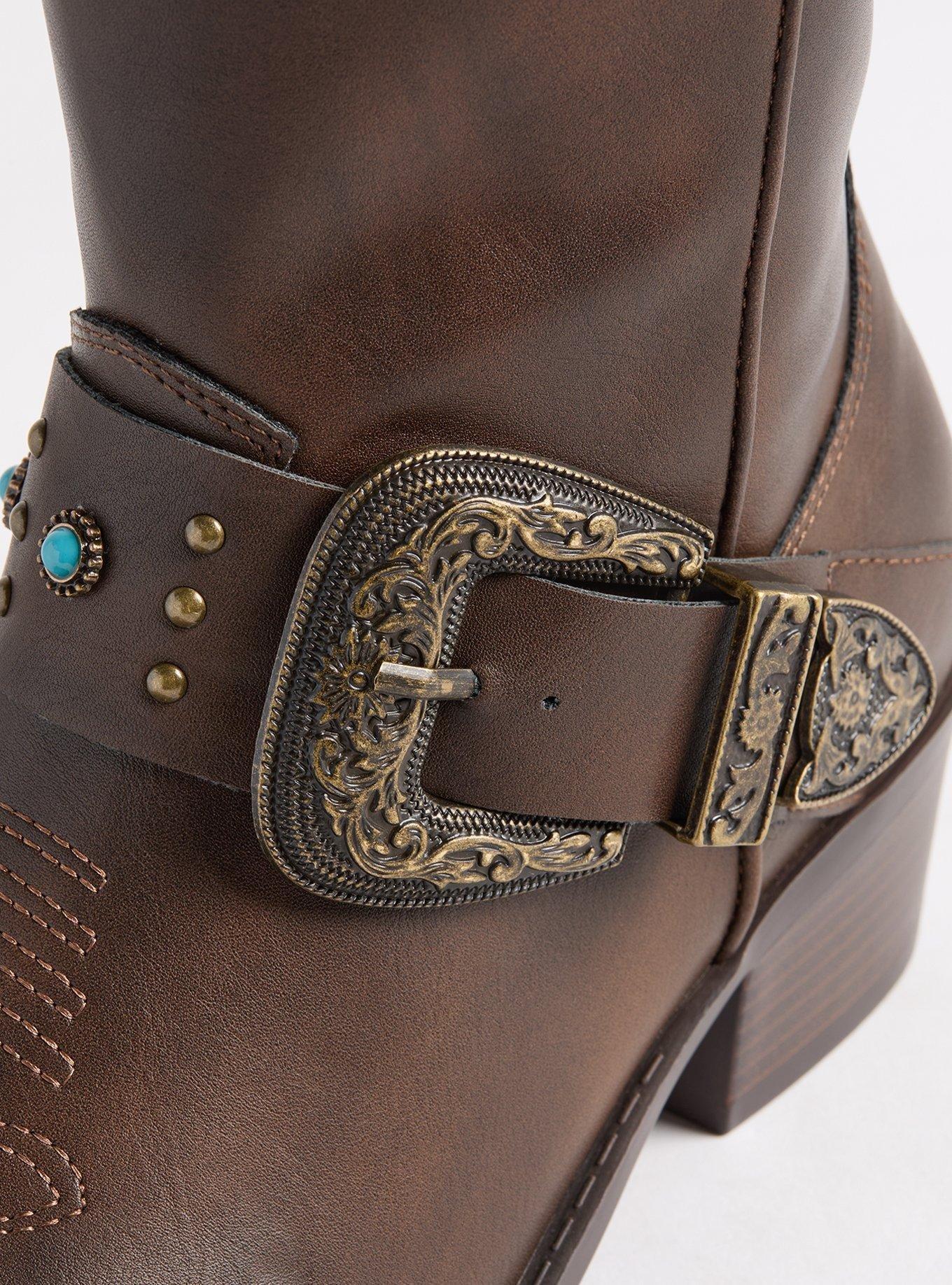 Side Buckle Western Knee Boot (WW)