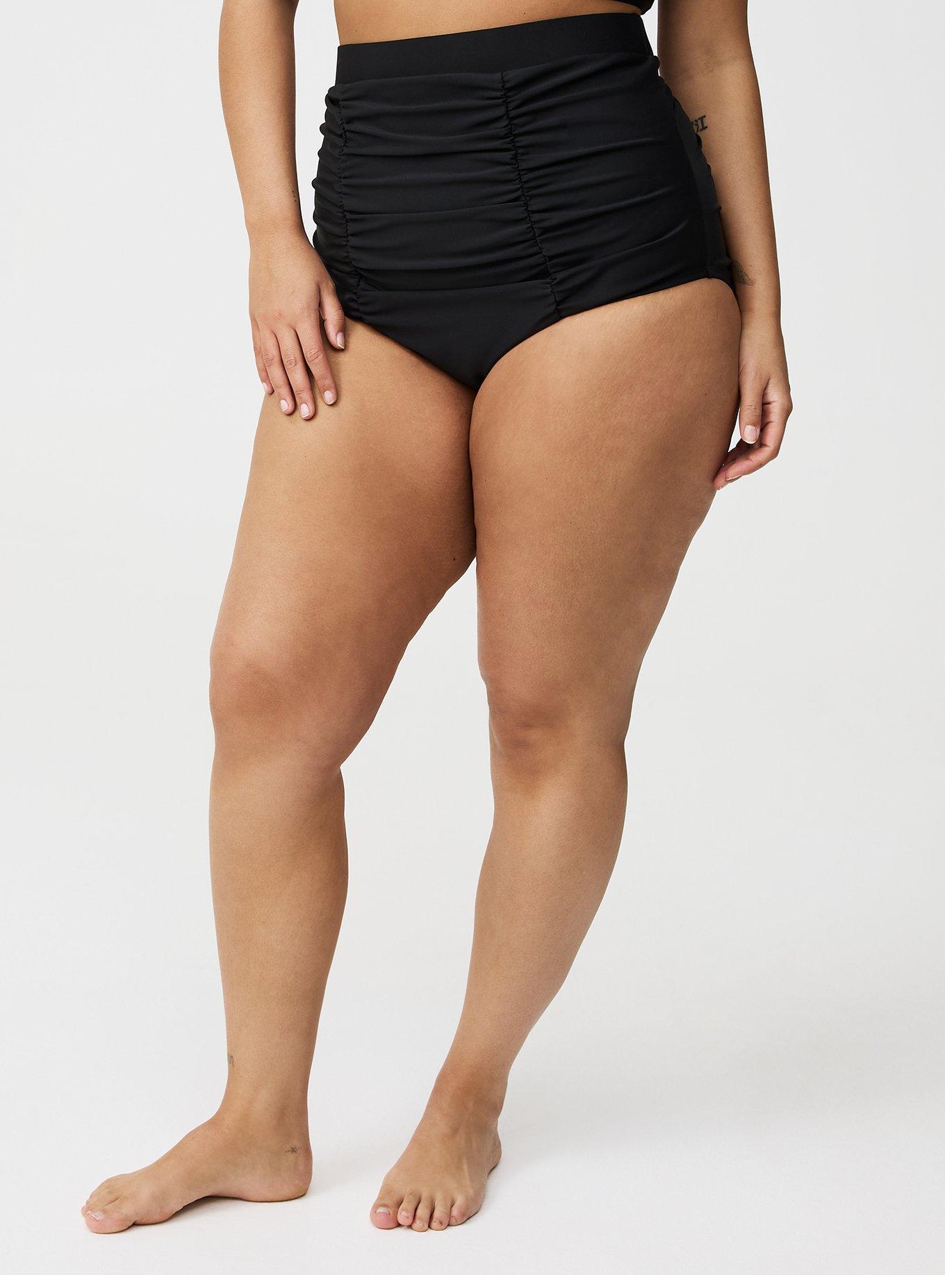 Ultra High-Rise Slim Fix Ruched Swim Bottom