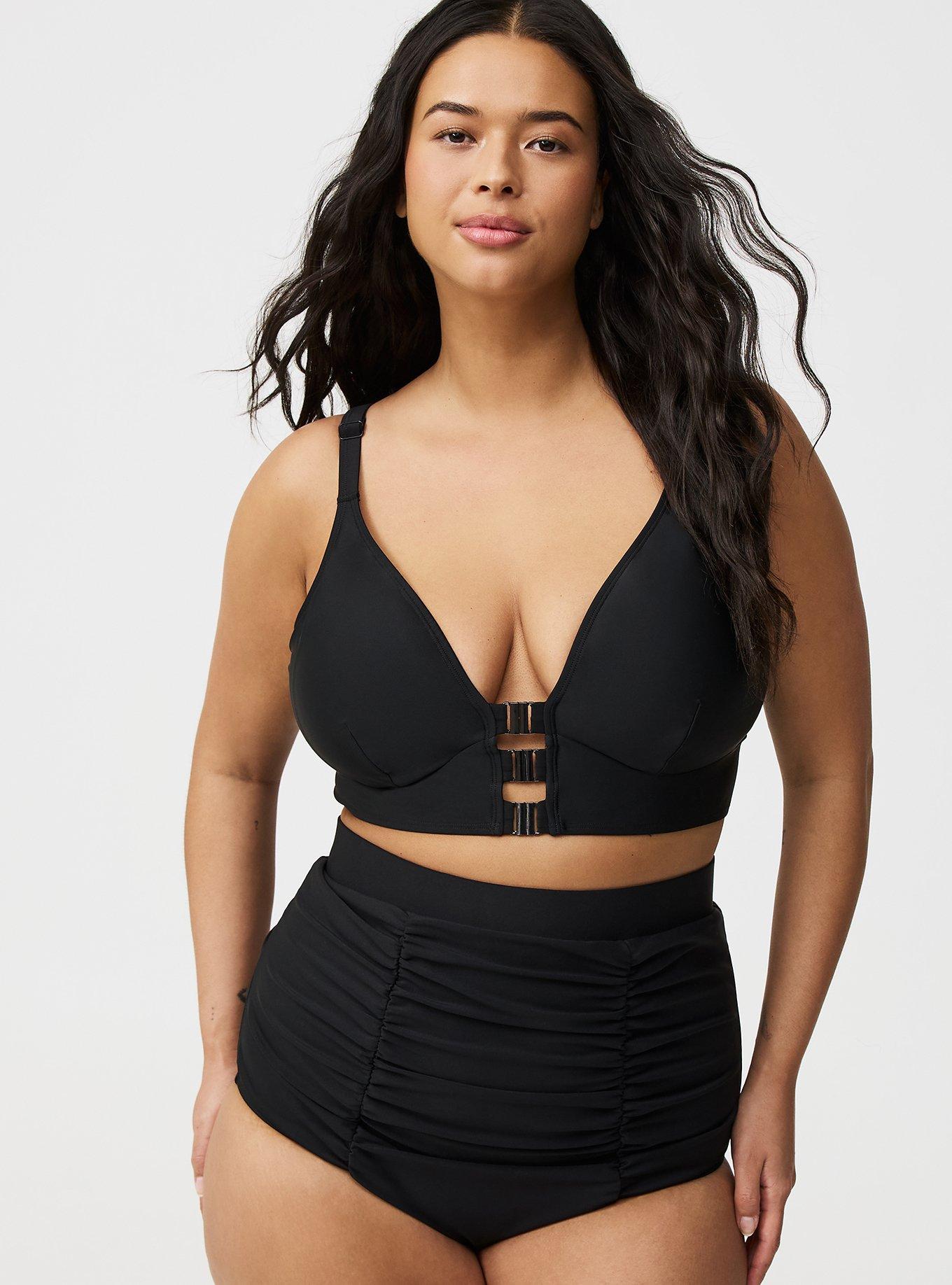 Ultra High-Rise Slim Fix Ruched Swim Bottom
