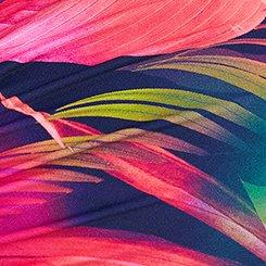 Ultra High-Rise Ruched Swim Bottom, MULTI LEAVES FLORAL BLUE, swatch