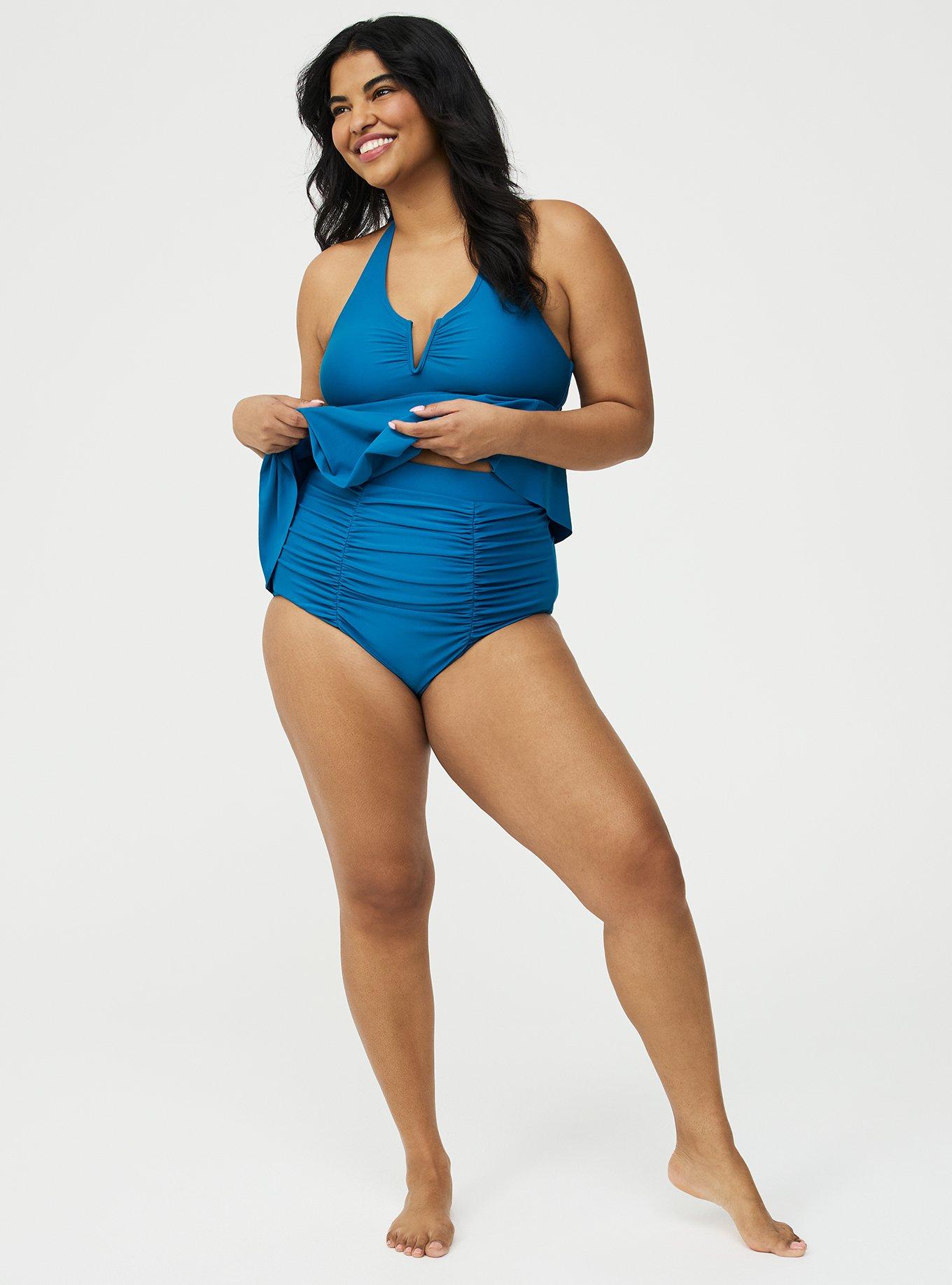 Ultra High-Rise Ruched Swim Bottom, COSMO SWIM, hi-res