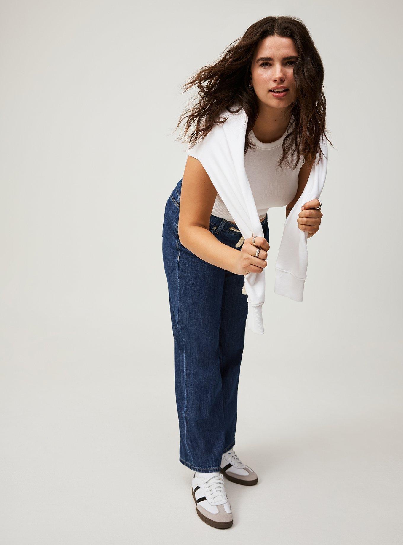 Plus Size - Mid-Rise Wide Leg Drapey Jean - Torrid