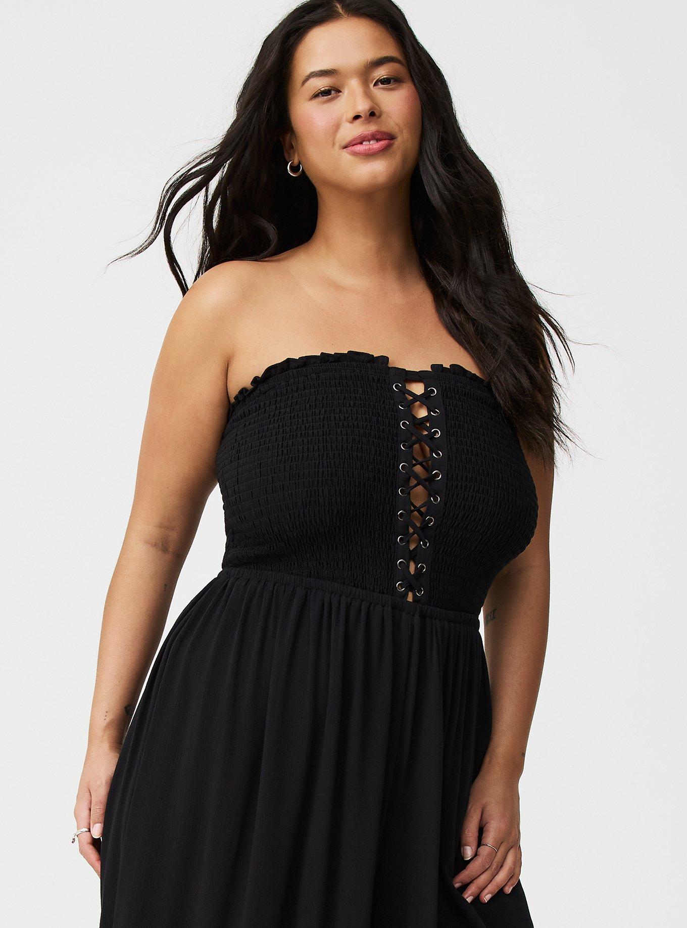 Lace-Up Culotte Jumpsuit