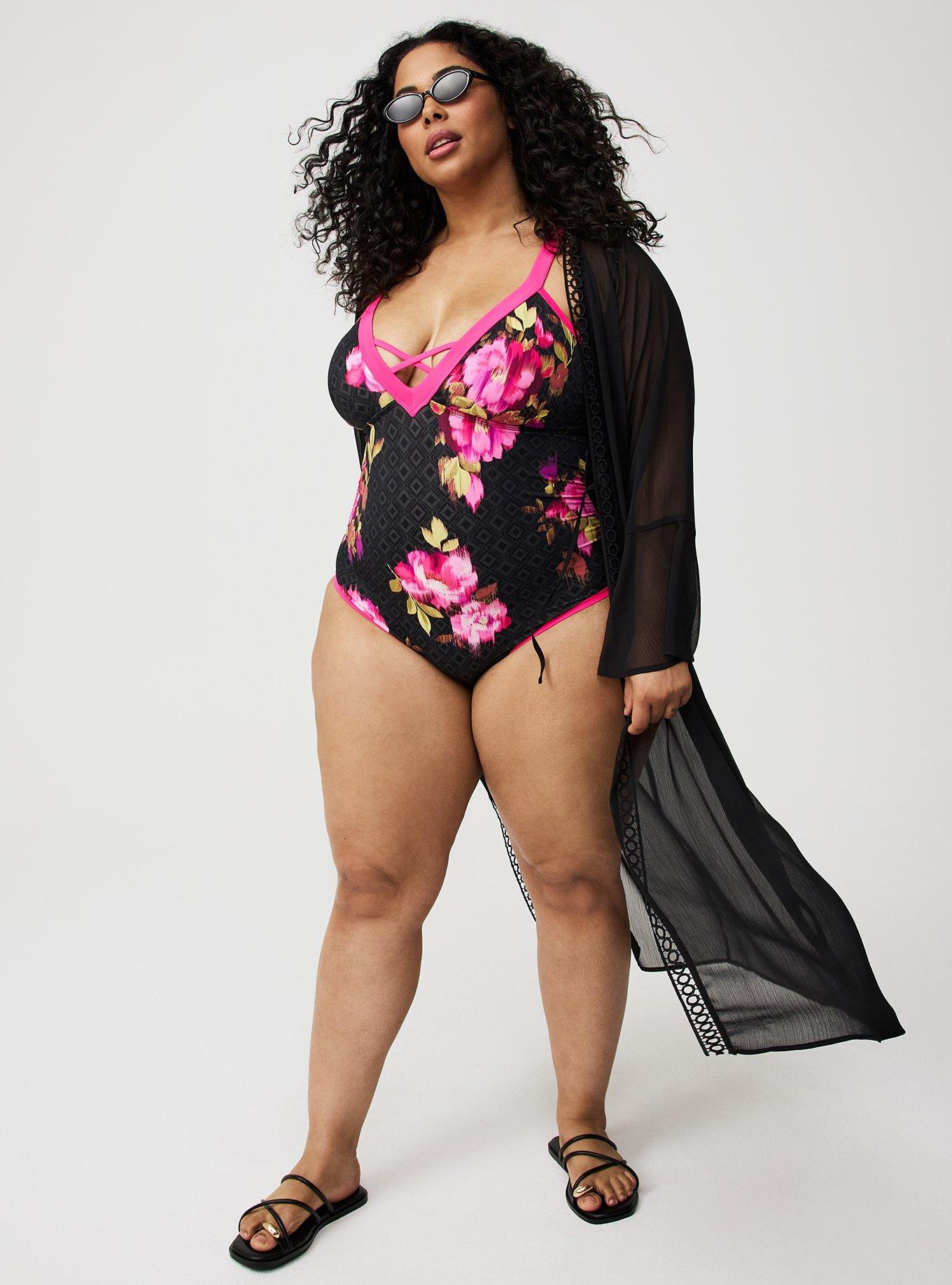 Wire-Free Strappy Cheeky One Piece Swimsuit