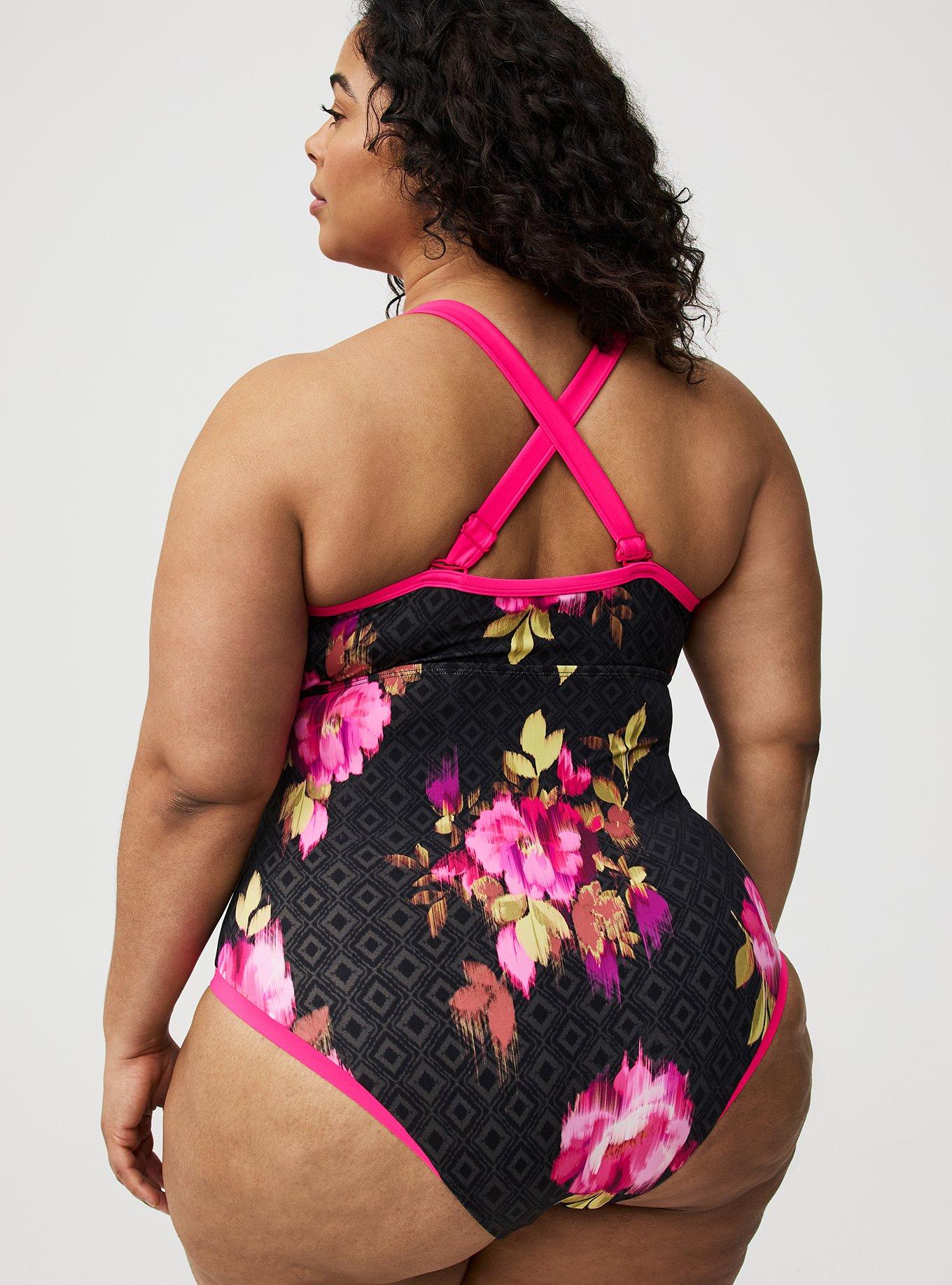 Wire-Free Strappy Cheeky One Piece Swimsuit