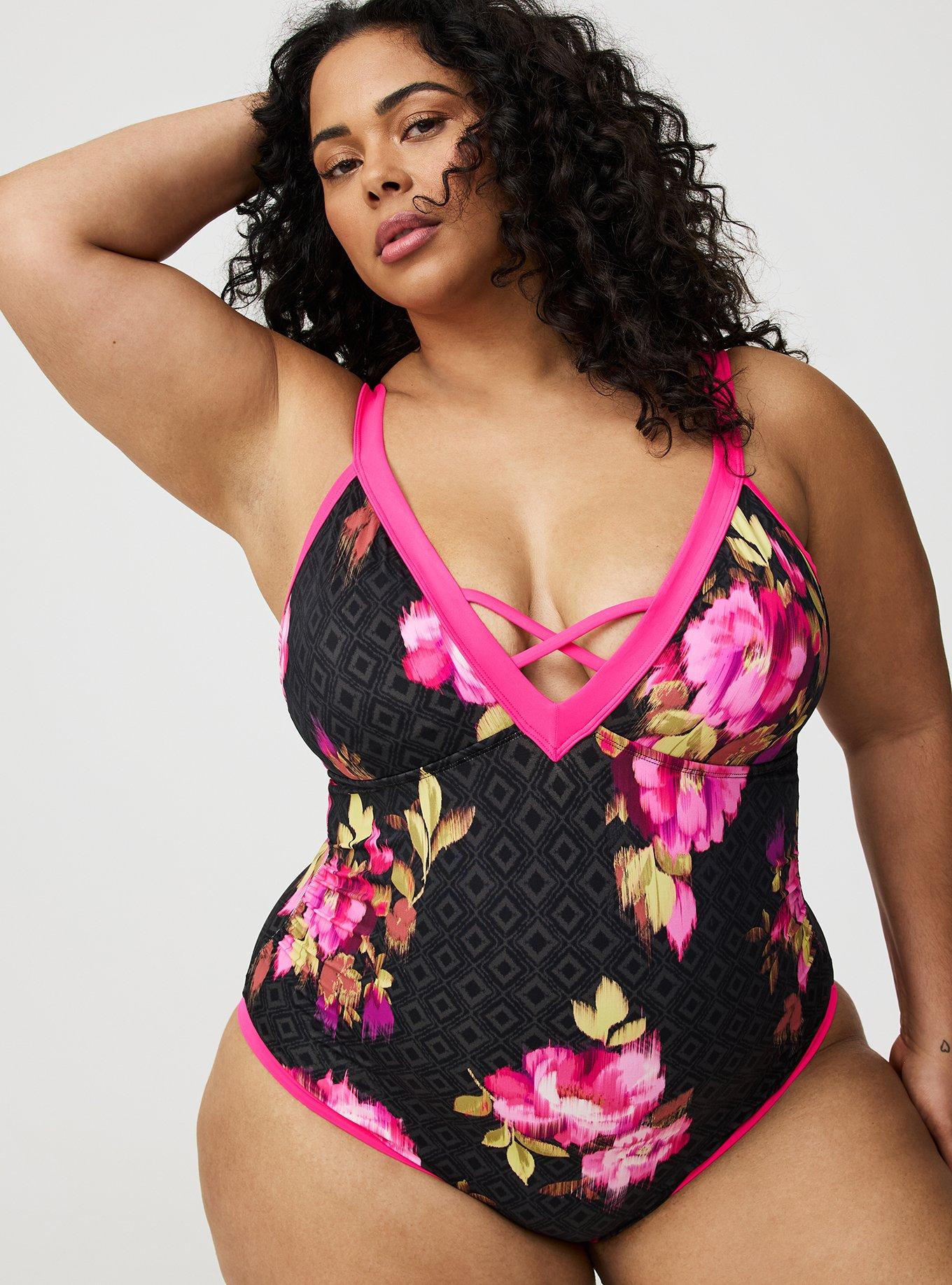 Wire-Free Strappy Cheeky One Piece Swimsuit