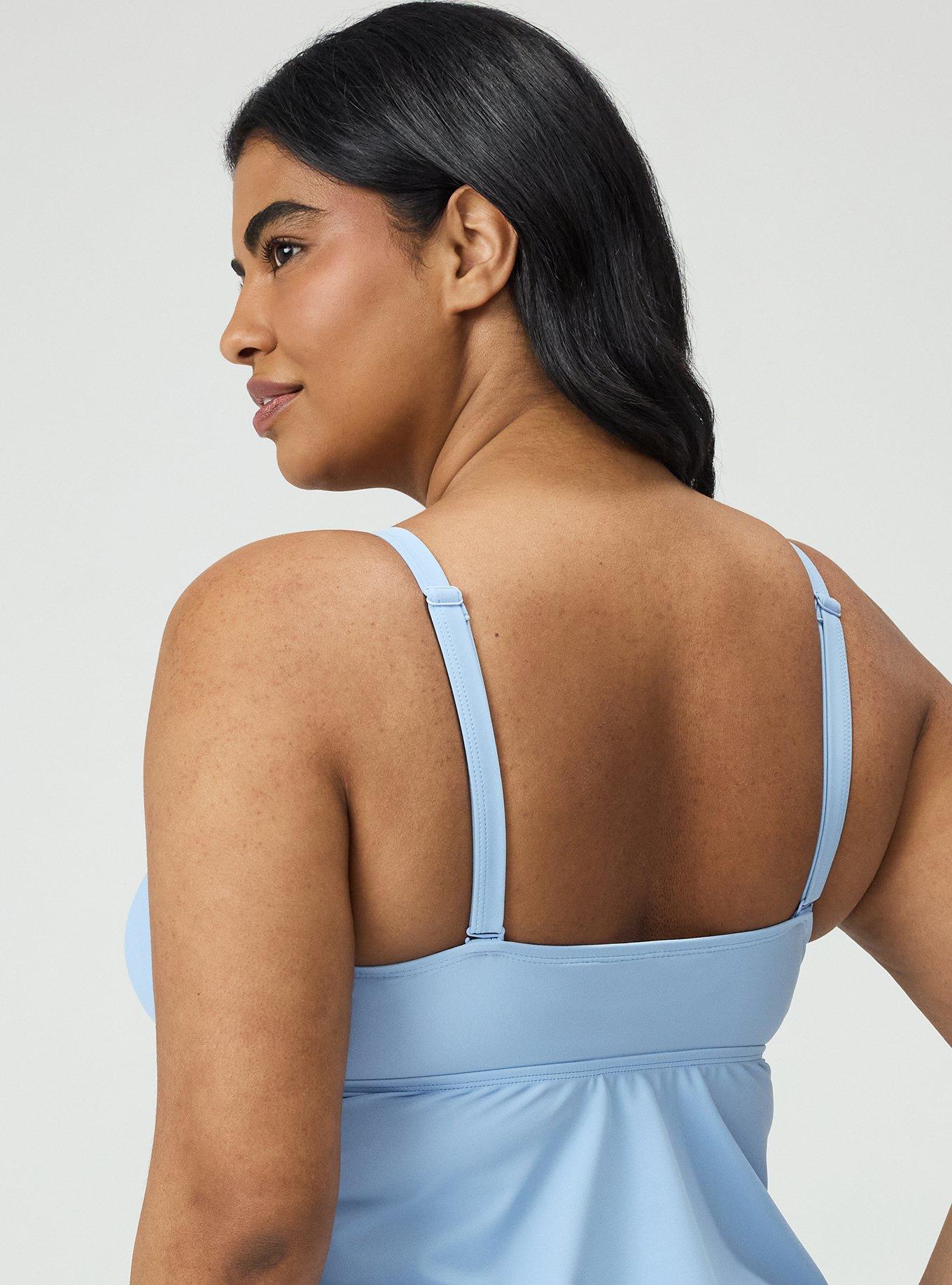 Wire-Free Strappy Ruched Tankini, POLARIS STAR, alternate