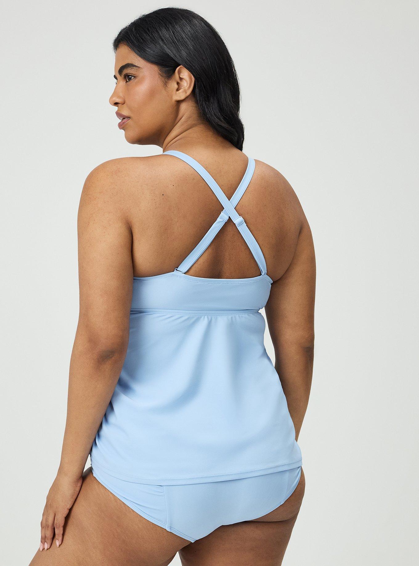 Wire-Free Strappy Ruched Tankini, POLARIS STAR, alternate