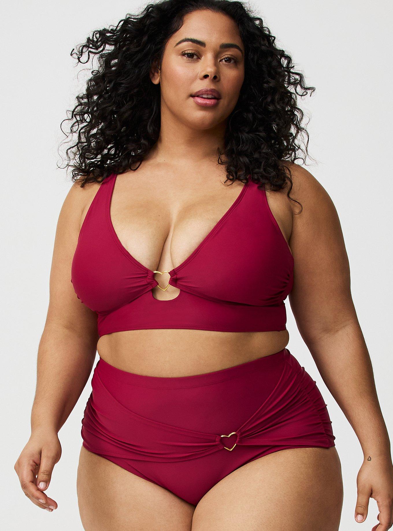 Wire-Free Heart Ring Triangle Bikini