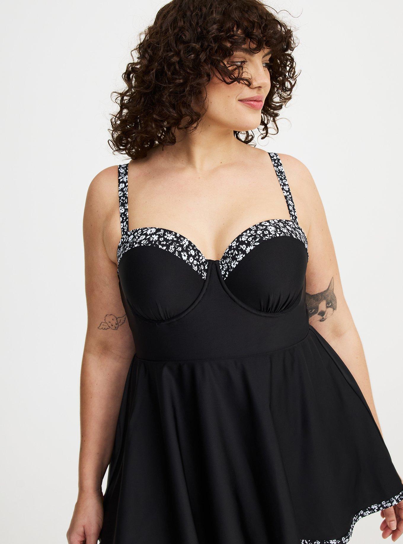 Underwire Peplum Swim Dress