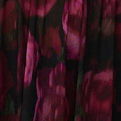 High Slit Maxi Cover-Up Dress, BLURRED ROSES BLACK, swatch