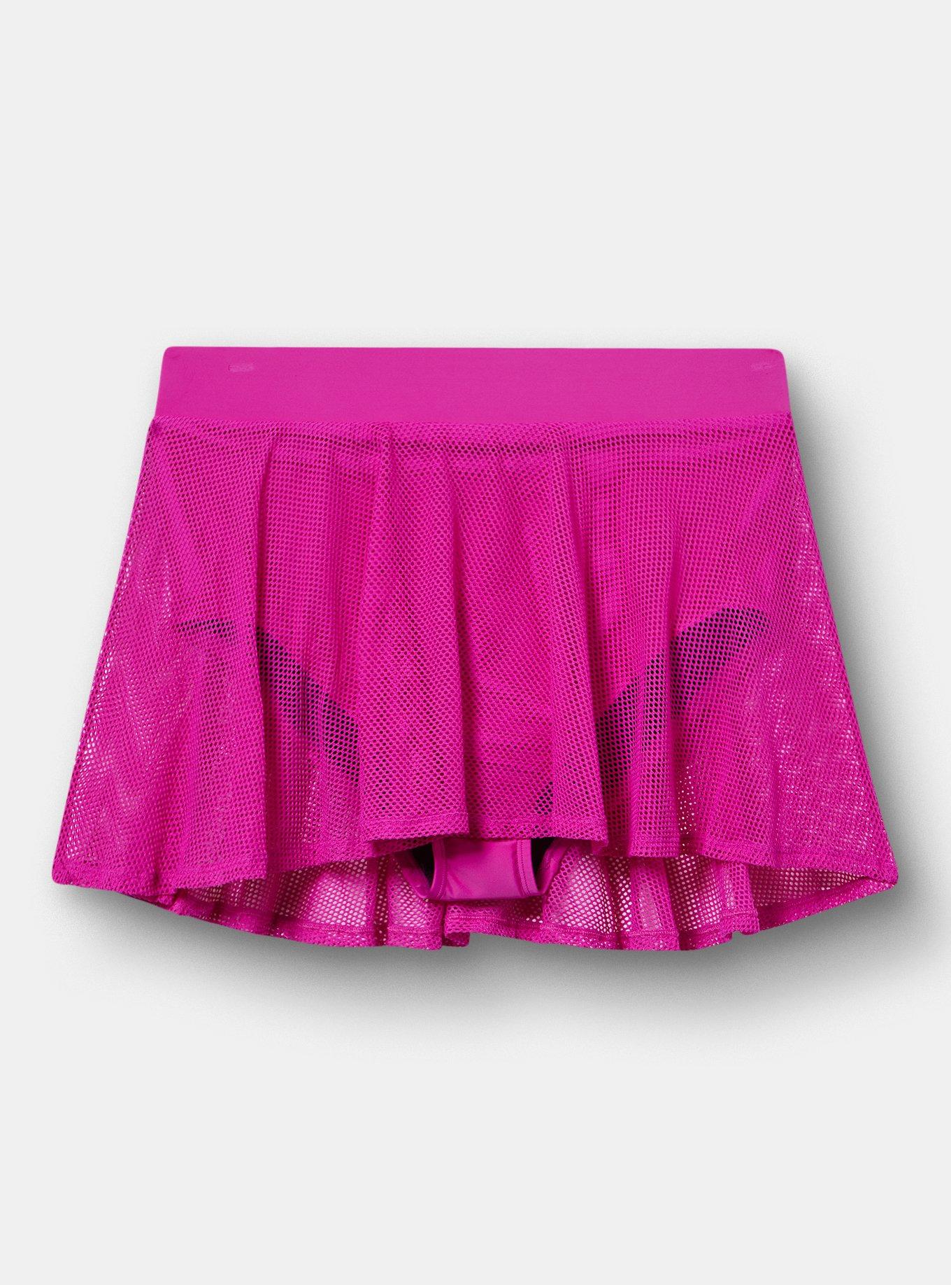 Mesh Swim Skirt, BRIGHT FUCHSIA SWIM, hi-res