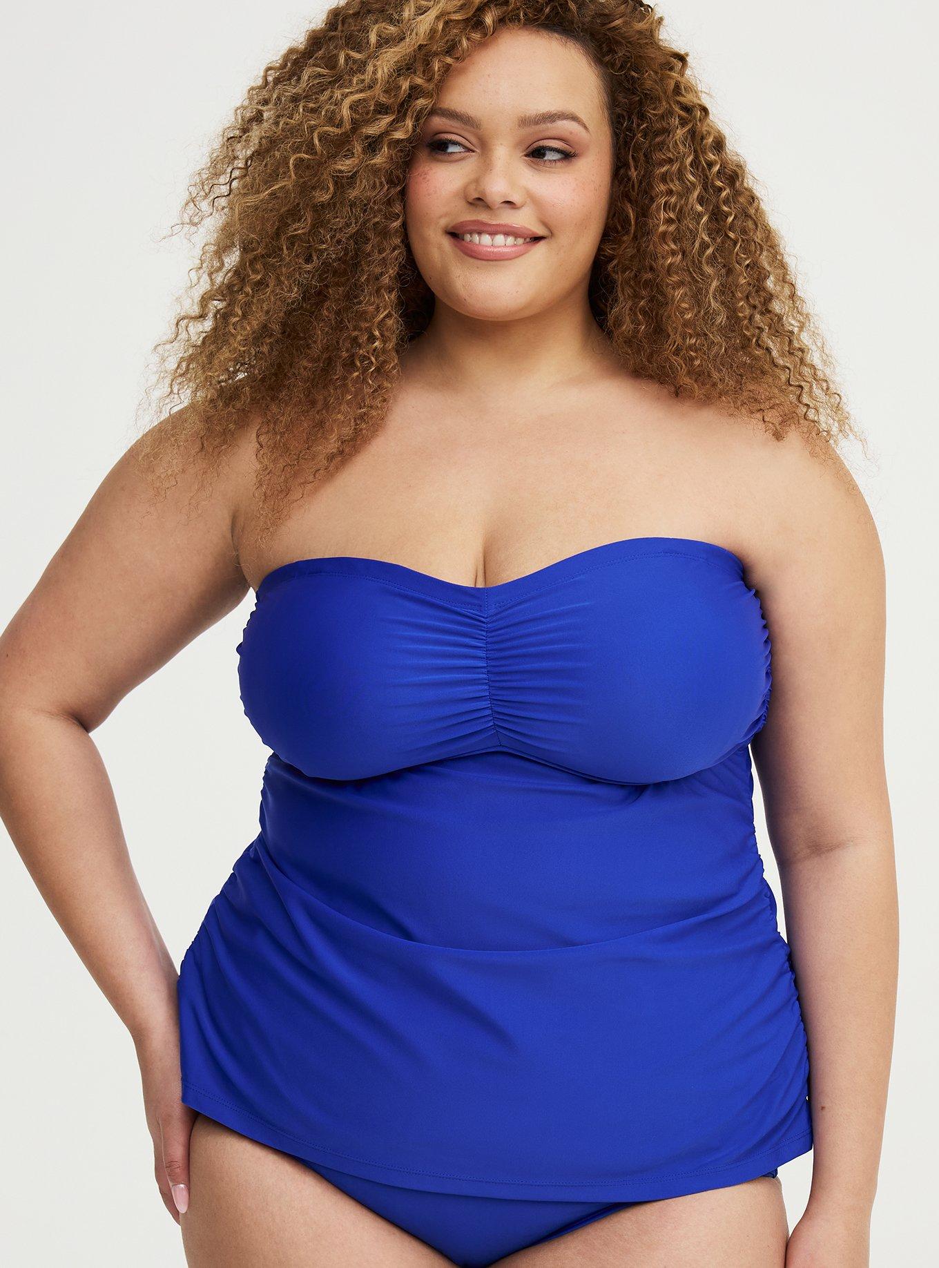Wire-Free Strapless Tankini, ELECTRIC BLUE CO SWIM, alternate