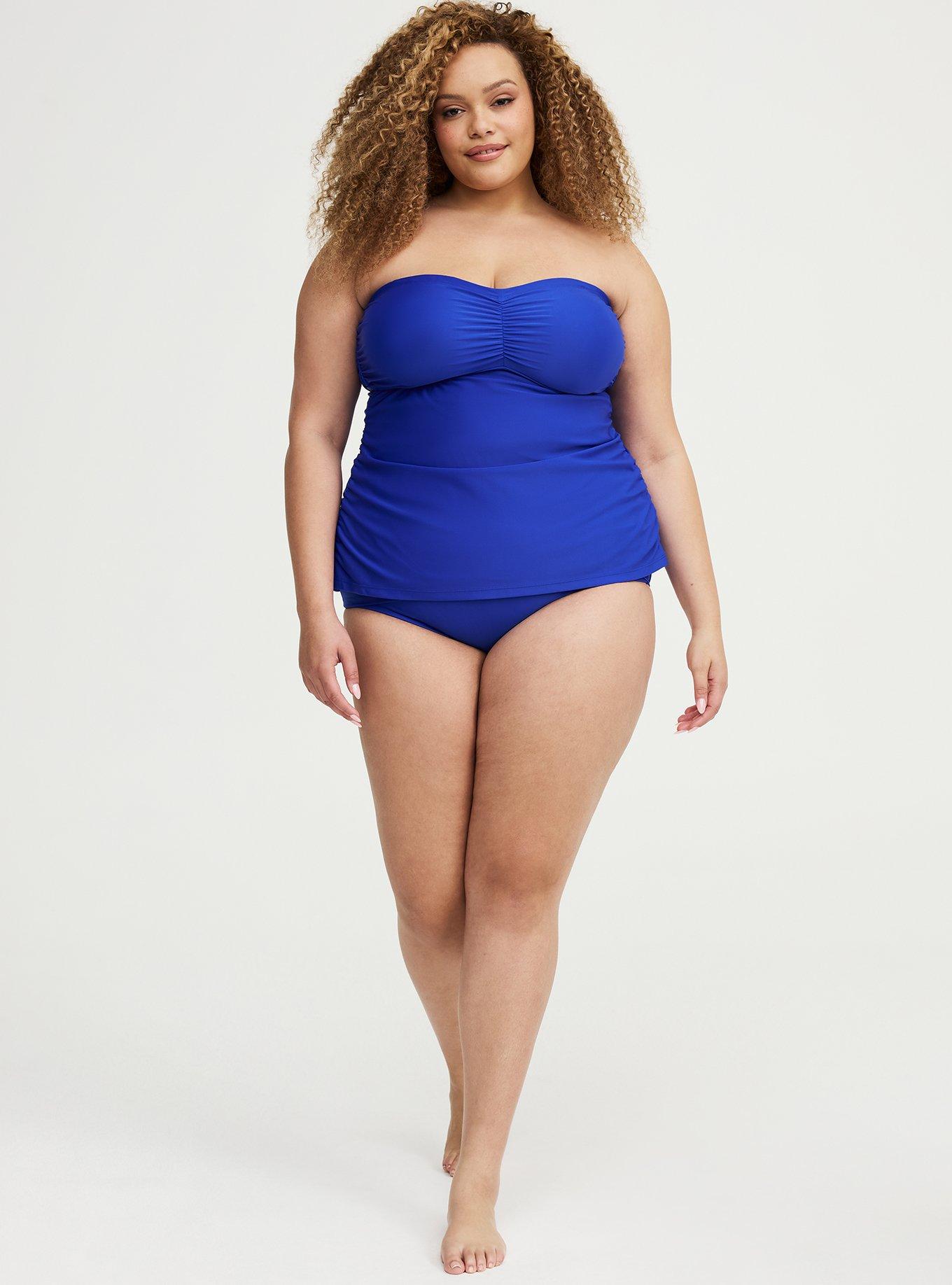 Wire-Free Strapless Tankini, ELECTRIC BLUE CO SWIM, alternate