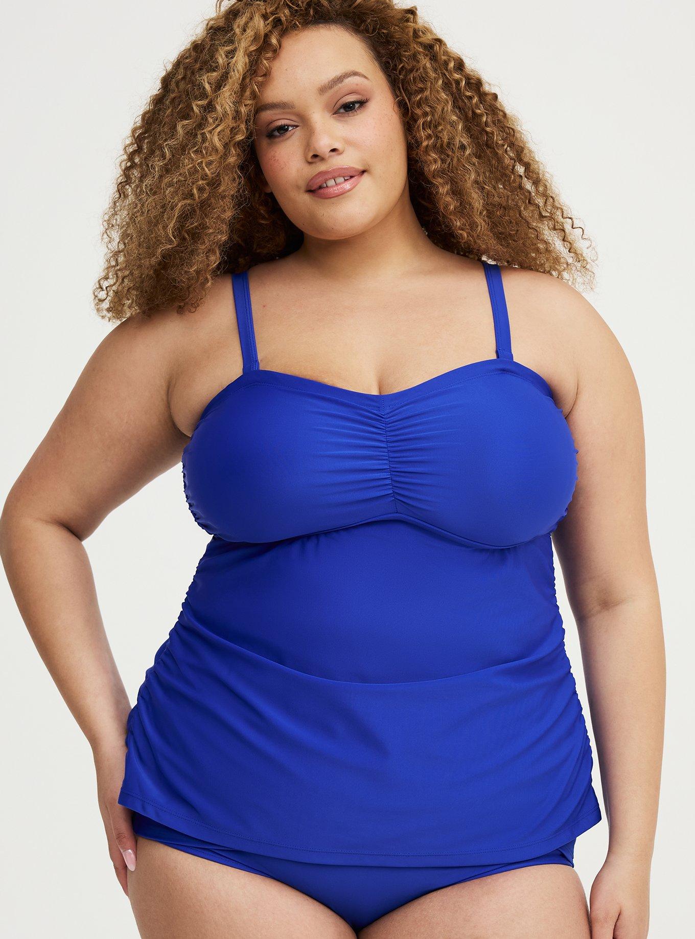 Wire-Free Strapless Tankini, ELECTRIC BLUE CO SWIM, alternate