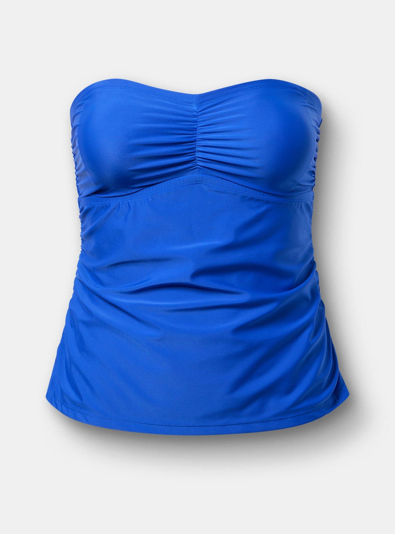 Wire-Free Strapless Tankini, ELECTRIC BLUE CO SWIM, hi-res