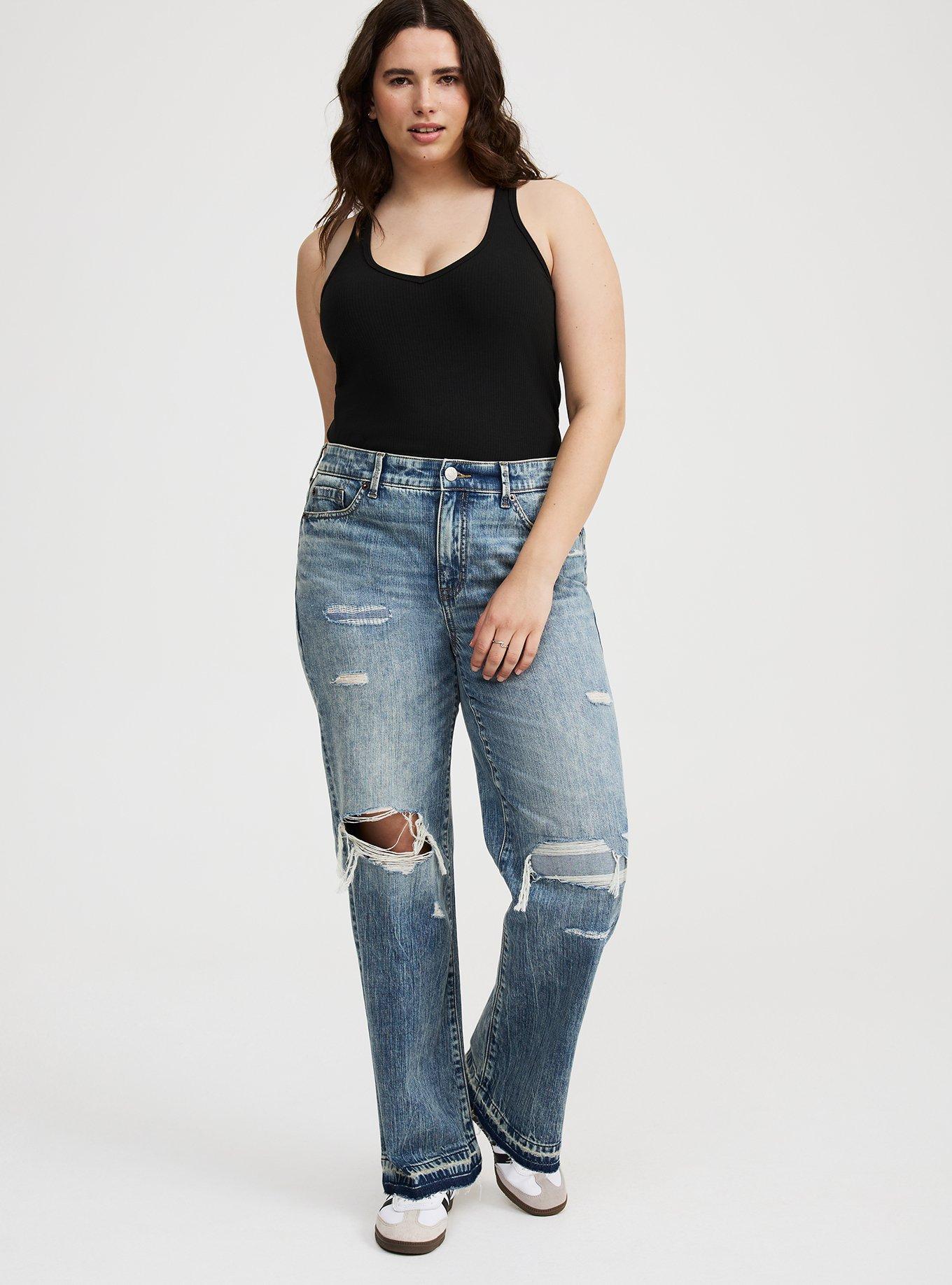 Perfect Rigid Stretch Wide-Leg Jean