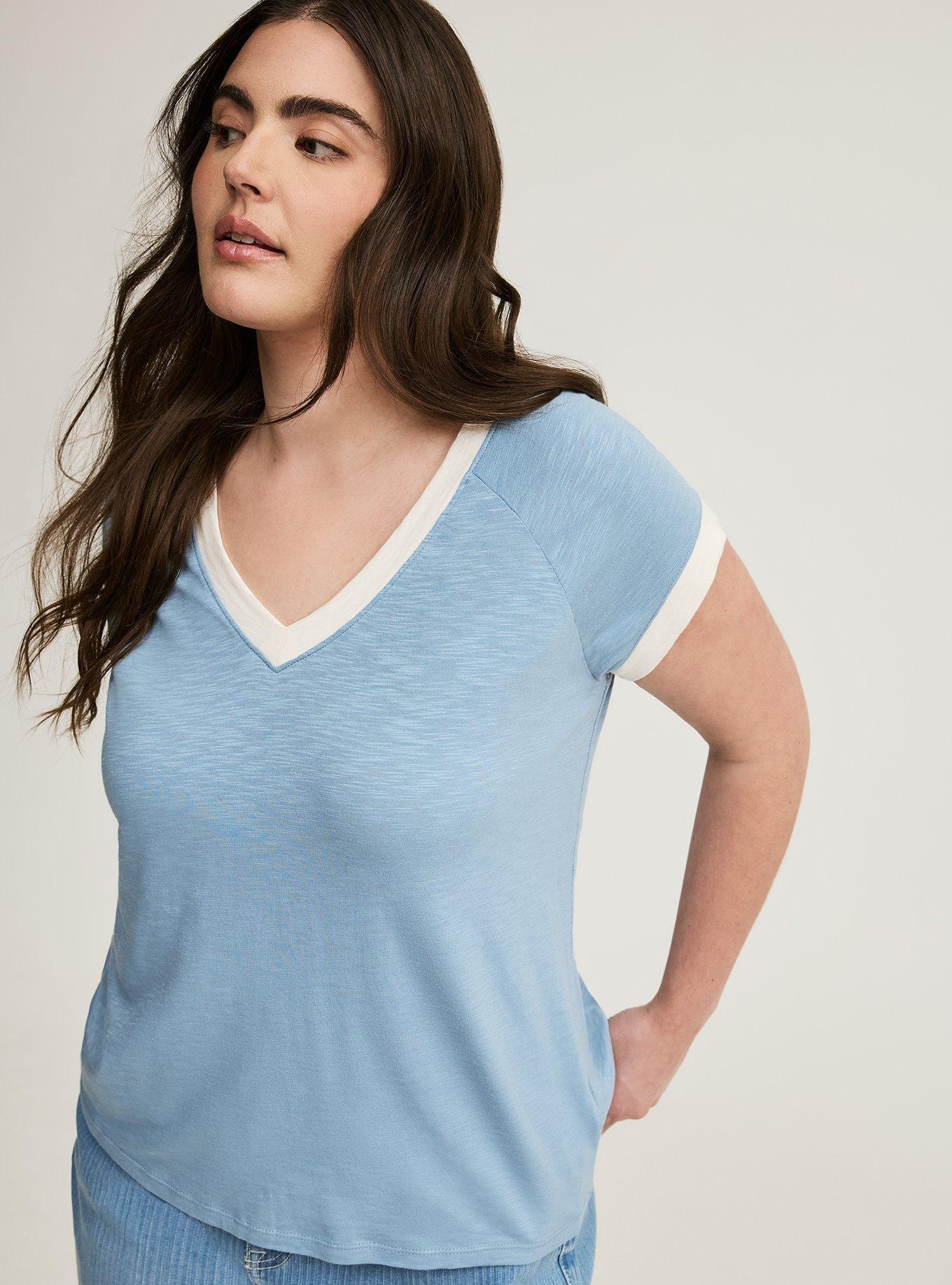 Ringer V-Neck Tee