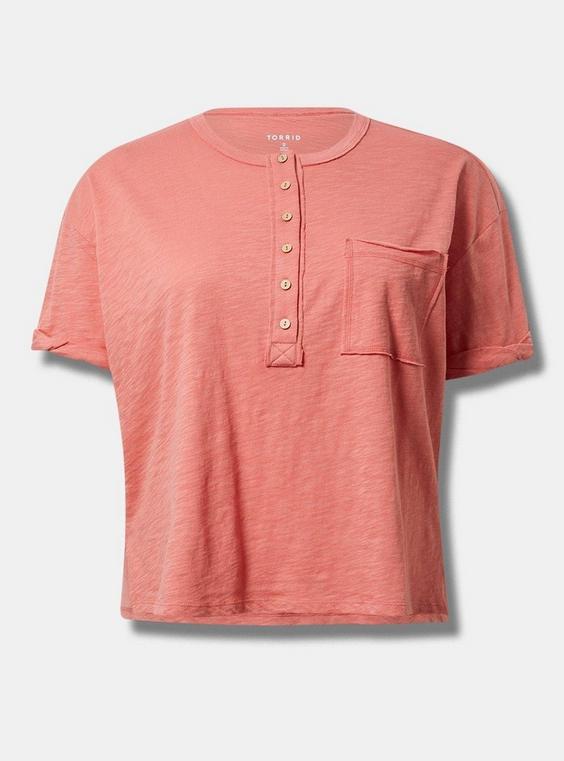 Plus Size - V-Neck Heritage Slub Henley - Torrid Plus Size - V-Neck Heritage Slub Henley - Torrid
