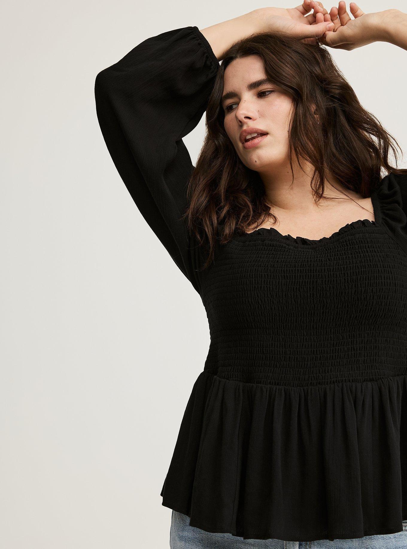 Smocked Crop Blouse 