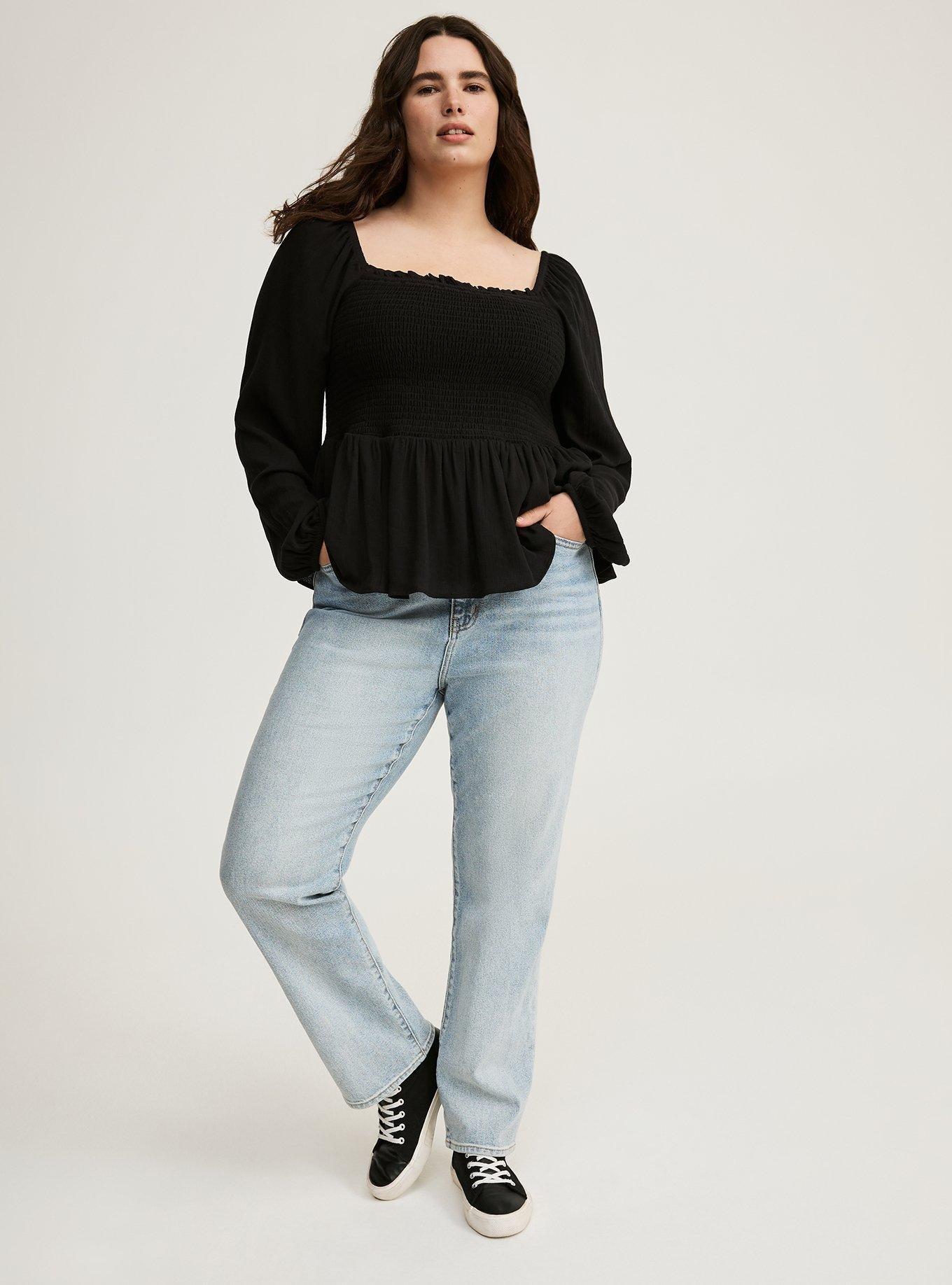 Smocked Crop Blouse 