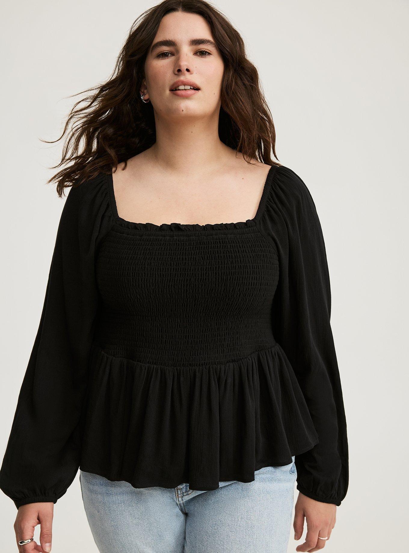 Smocked Crop Blouse 